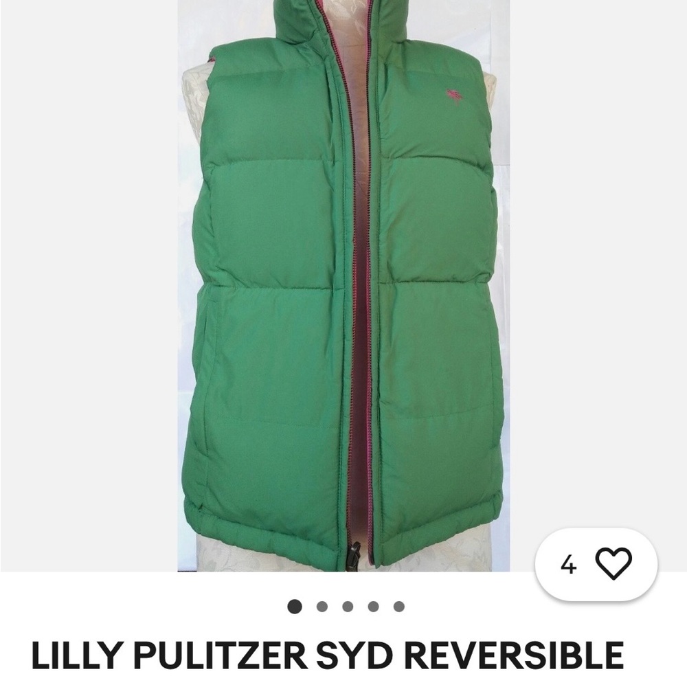 Lilly Pulitzer Vibrant Pink Puffer Vest - Picture 3 of 5